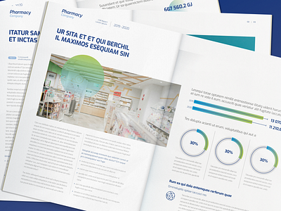 ESG Report - Conceptual Layout a4 charts clean concept data design esg graphic design information layout magaizne print report statistics structured sustainability text typography visuals