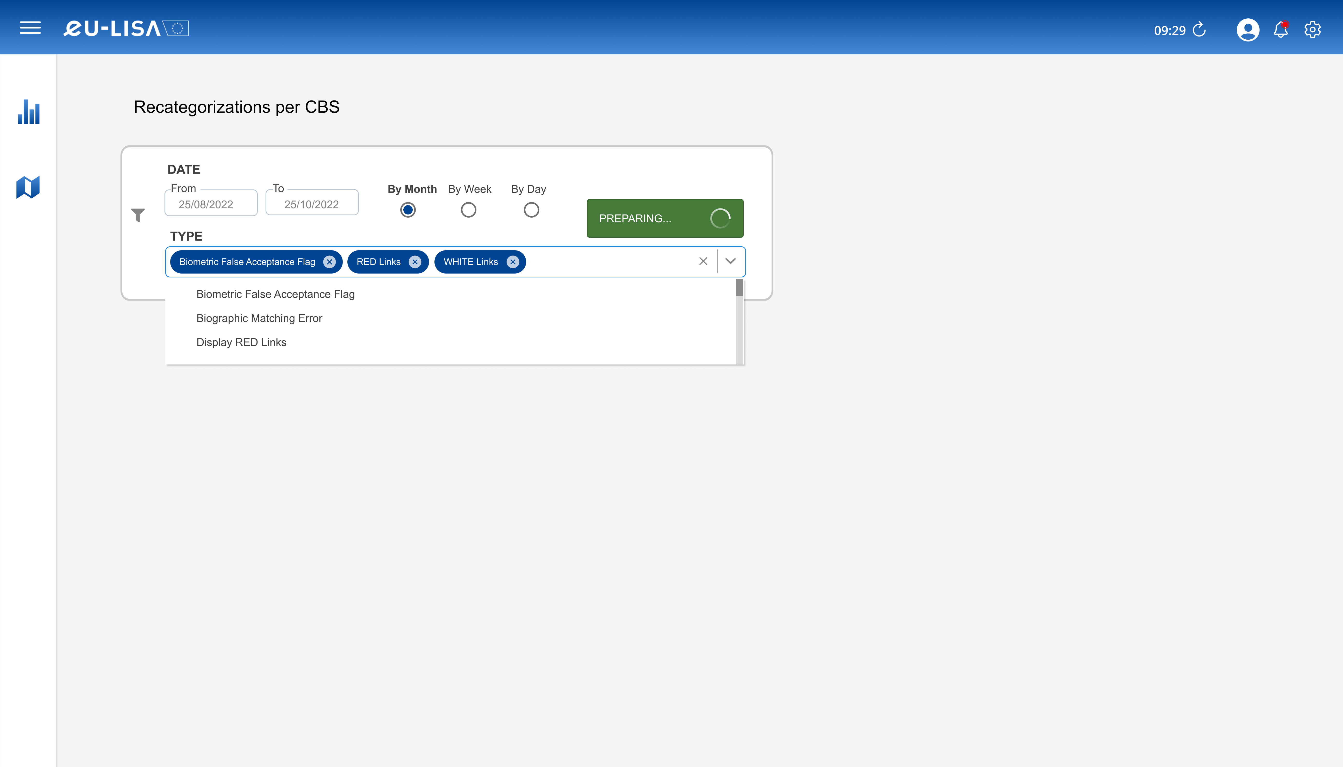 Search filters dashboard results search form