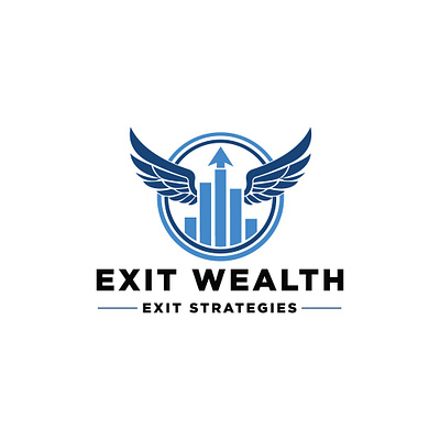 Exit Wealth Logo branding design illustration logo