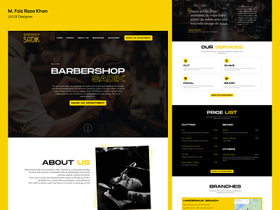 Barber Shop Website barber shop barber website design facial grooming haircut website haricut landing page ui ui design ux ux design web design