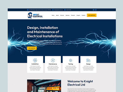 Knight Electrical design graphic design ui user experience user interface ux web design