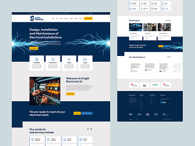 Knight Electrical design graphic design ui user experience user interface ux web design