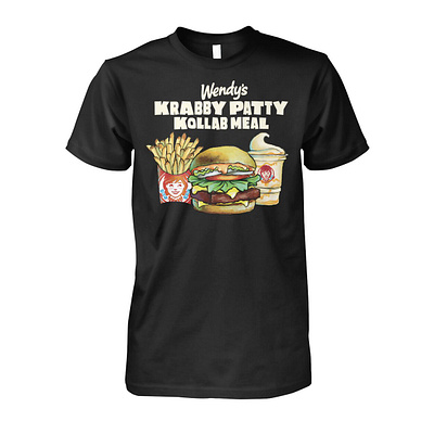 Spongebob Squarepants Wendy's Krabby Patty Kollab Meal Shirt design illustration