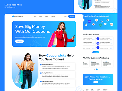 Coupons Landing Page coupons landing page coupons website design landing page ui ui design ux ux design web design