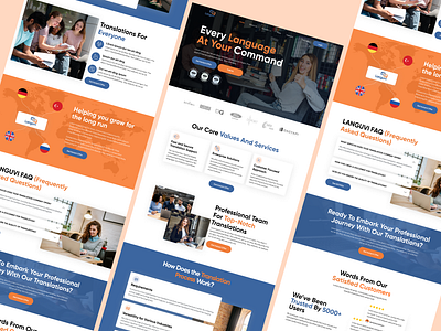 Language Institute Website design landing page language language learning language website ui ui design ux ux design web design