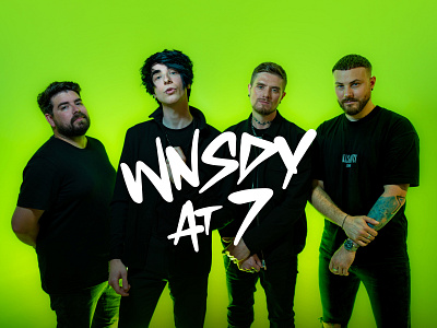 The new Wnsdy at 7 7 band brand branding identity logo music pop punk rock