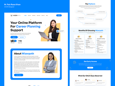 Career Planning Platform Website career counselling career planning career platform design landing page online career counselling ui ui design ux ux design web design