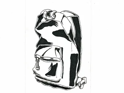 Backpack Drawing art backpack blackandwhite branding fashion graphic design handdrawing icon illustration logo minimalist sketch travel urbanstyle vector
