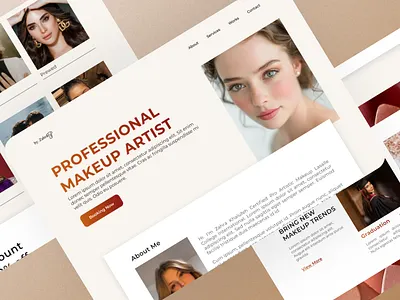 Makeup Artist Website figma makeup makeup artist website ui design uidesign uiux user interface ux design website