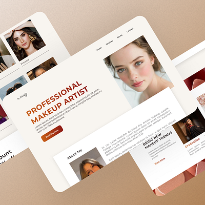 Makeup Artist Website figma makeup makeup artist website ui design uidesign uiux user interface ux design website