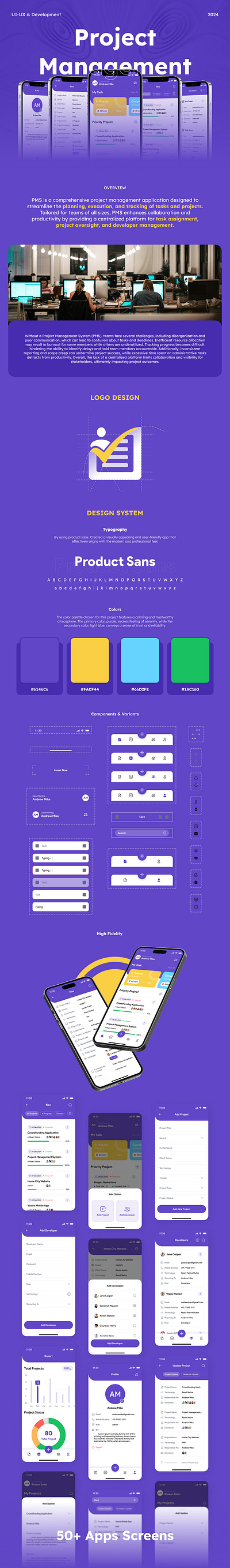 Project Management app colorgraphy graphic design logo management mobile mobile app mobile app ui task management typography ui ui design ux ux design uxui design work list