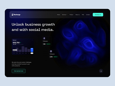 Hero concept design for a marketing platform. business business growth charts clean dashboard graphs marketing marketing platform platform sales social media