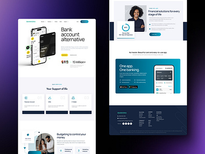 Bankera Landing Page Redesign bank website banker website landing page redeign ui uiof bank uiux design user interface ux