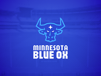 Minnesota Blue Ox babe blue ox branding design football graphic design illustration logo minneapolis minnesota north star ox paul bunyan twin cities