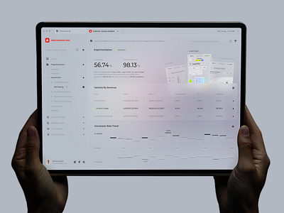 Adobe Experience Cloud AB Testing SaaS adobe app crm dashboard design interface product saas service testing ui ux web