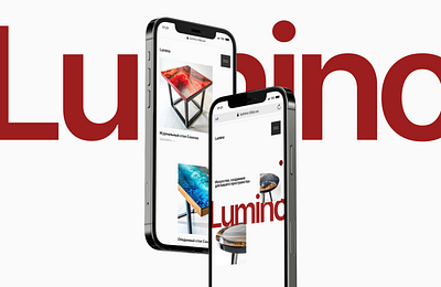 Lumino | Epoxy resin tables branding figma landing landingpage logo tilda tilda publishing ui ux web webdesign