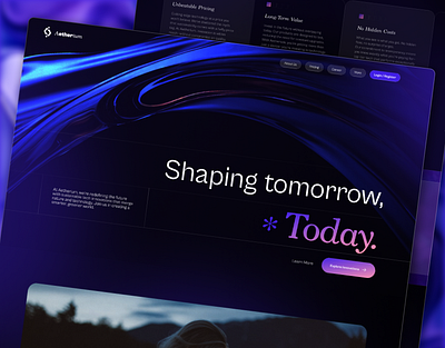 Aetherium - Technology Landing Page crypto crypto landing page graphic design landing page technology ui ui ux uiux web design