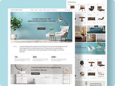 Stylish Furniture Landing Page to Elevate Your Home furniture landingpage ui ux website