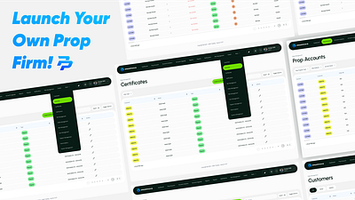 Manager Dashboard Prop Firm branding cdf dashboard design development firms fxtech marketing mt5 payment payout payouts prop prop firm propfirm tradelocker trader platform trading website