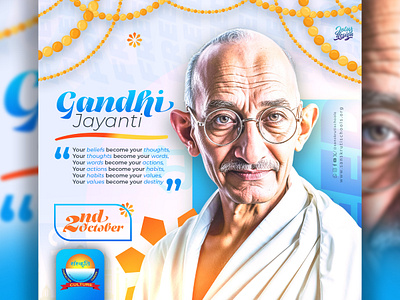 Gandhi Jayanti Celebration Social Media Design graphic design instagram post