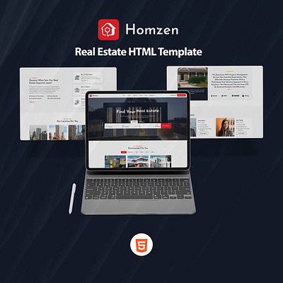 Homzen | Real Estate HTML Template front end development home buying homzen html html template modern ui property listing property management real estate real estate agents real estate investing real estate market real estate solutions real estate website responsive design web design web development wordpress theme