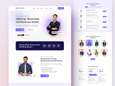 Event Management Landing Page Design designinspiration event landing page design event management event planning event planning website event website eventui landing page design mondolsgraphic uidesign uxdesign