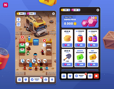 IDLE Game blender cartoon colorful design games idle illustration mobilegames