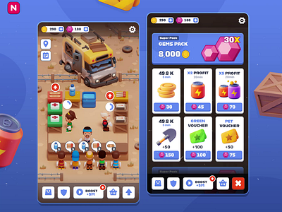 IDLE Game blender cartoon colorful design games idle illustration mobilegames