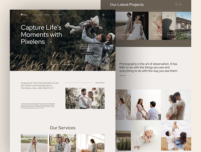 Pixelens – Minimalist Photography Website Design clean ui creative portfolio minimalist design minimalist ui minimalist web modern webdesign photography design photography website portfolio website ui design ui inspiration ui showcase ui trends ux ui website design website design template website inspiration website template