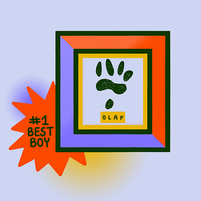 03. Paw colorful illustrator minimal paw