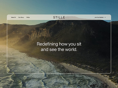 STILLE - Web Design animation branding chair design ecommerce graphic design home page kickstarter landing page lifestyle lifestyle brand outdoor product product website transition ui user experience ux web design website design