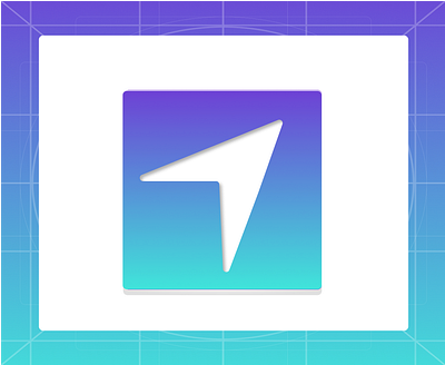 Virtual Navigation App Icon | Daily UI #005 app icon color colorography colour design discover gradient map navigation professional shape trending ui virtual