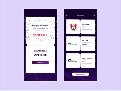 Redeem Coupon - Daily UI Day 61/100 app application branding daily 61 daily ui dark ui day 61 design ecommerce illustration inspiration israt logo mobile app redeem coupon sleek ui ui ux ux design uxisrat