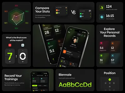 Ginga. Football Tracker App analytics app bento dashboard design football iot mobileappdesign sport statistics ui ux