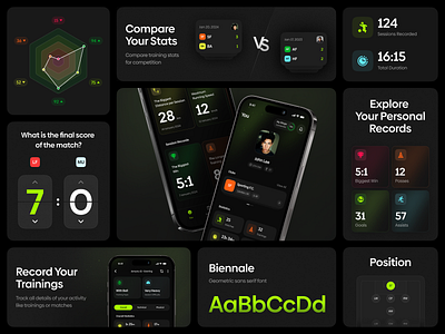 Ginga. Football Tracker App analytics app bento dashboard design football iot mobileappdesign sport statistics ui ux