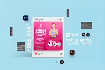 Breast Cancer Awareness Month aam360 aam3sixty breast cancer awareness month cancer awareness month cancer awareness seminar cancer clinic cancer day cancer event cancer flyer charity event concept flyer template free flyer healthy breast illustration pink awareness pink ribbon women cancer