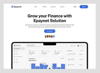 UI design Exploration application fintech landingpage productdesign saas ui uidesign ux uxdesign web webdesign