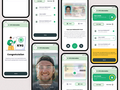 Al-Qaseh Finance App KYC Screen Flow 2024 arabic ui bank app finance app fintech app green ui kyc module mobile ui neel neelpari paytm app saloni ui ux