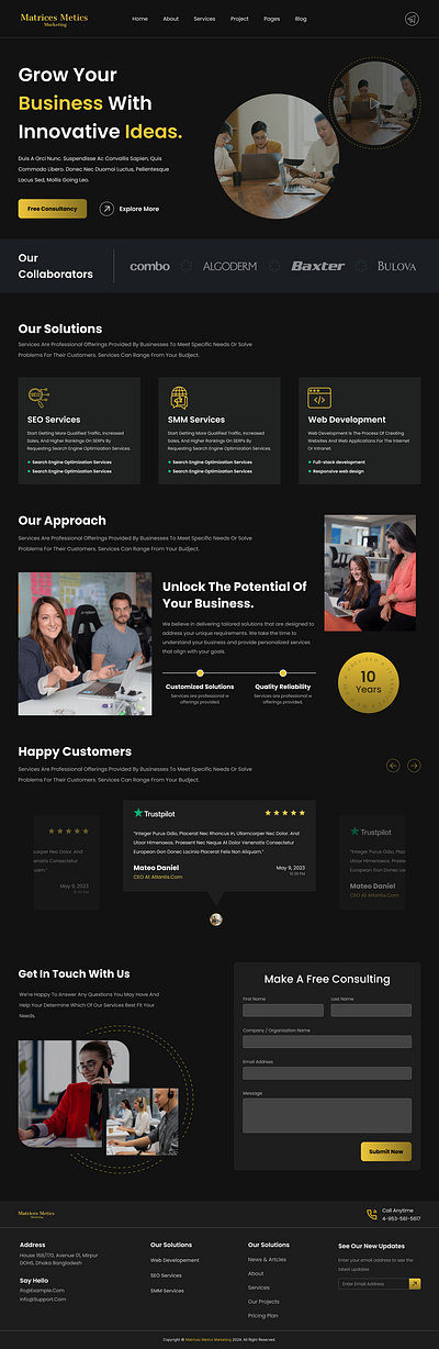 IT Services Provider Landing Pages branding graphic design logo ui