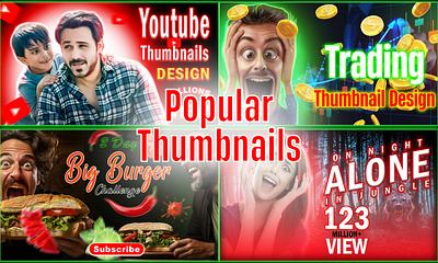 Thumbnails design design graphic design thumbnail youtube