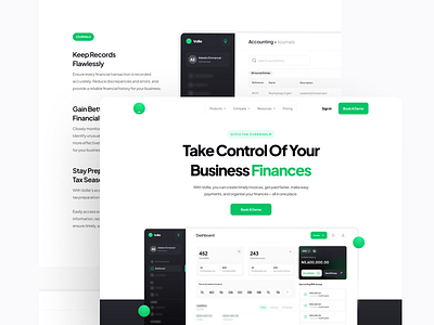 Vollie • Landing page accounting design designs finance ui uiux vollie web web design webapp