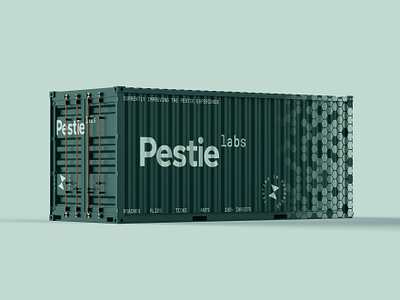 PestieLabs R&D Container branding bugs container green identity insects logo pattern pest control typography