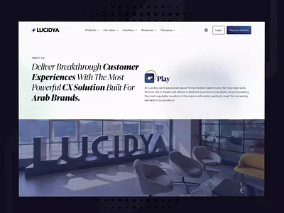 Lucidya customer experience management platform (About) about ai data analytics animated interactions carousel clean layout customer experience customer feedback data driven decisions gallery george samuel lottie lucidya masonry minimalist design responsive design social media analytics ui design user interface ux design website design