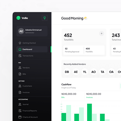 Vollie • Dashboard dashboard design ui uiux vollie web dashboard web design