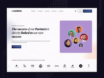 Lucidya customer experience management platform(Success stories) ai data analytics animated interactions case studies clean layout customer experience customer feedback data driven decisions data visualizations information architecture interactive design lucidya minimalist design responsive design social media analytics success stories testimonials ui design user interface ux design website design