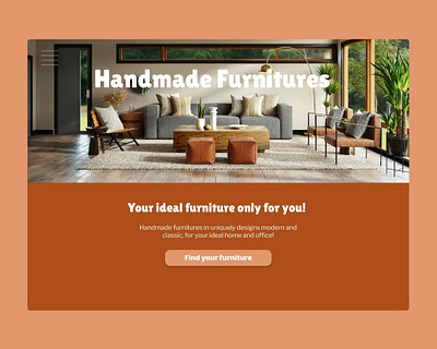 Website for a Handmade Furnitures Company inspiration ui ux uxdesign uxdesigner website