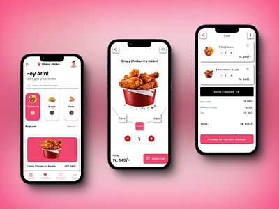 Food Ordering App Design app design interface ui