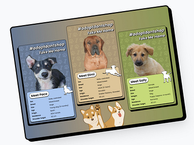 DailyUI 045 Info Card adopt ai branding chatgpt dailyui design dog graphic design illustration ios logo mobile nft shelter ui vector