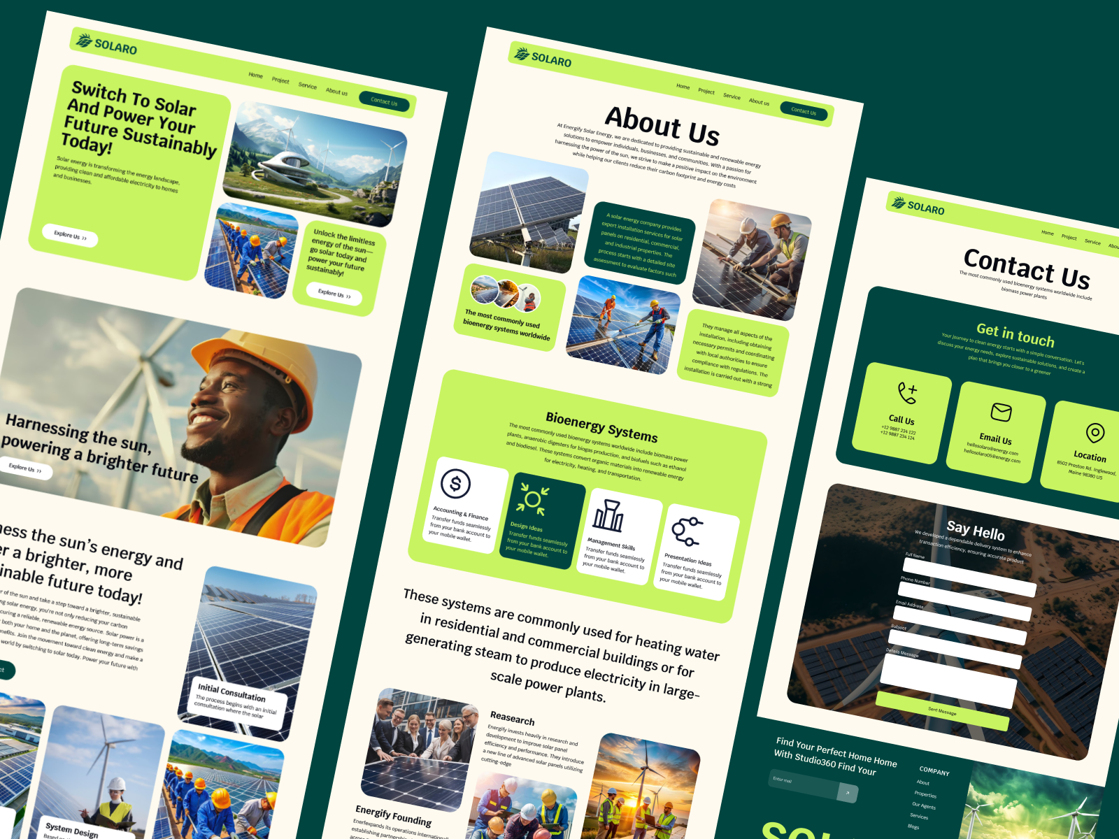 Solar Energy Company Website – Clean, Renewable, and Sustainable branding clean energy ux custom uiux design figma solar design mobile app design renewable tech ui solar business ux solar business web solar company design solar energy solar panel uiux solar panel website solar power uiux solar tech website solar web design techwitpro uiux web design web design for solar website design