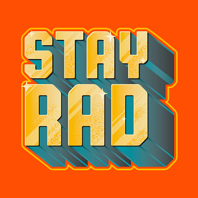 Stay Rad design illustration illustrator logo type typography vector